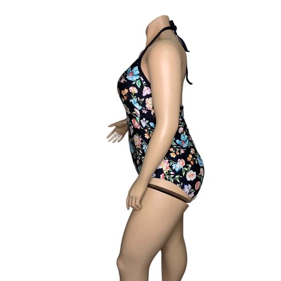 Kenneth Cole Reaction Swimsuit Floral Multicolored Print Padded Size 3X - Picture 12 of 16